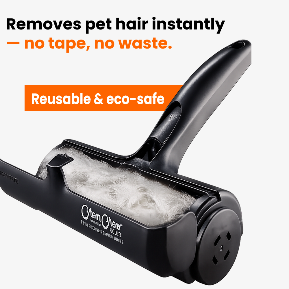 Reusable Pet Hair Remover Roller – Multi-Surface & Portable (Black)