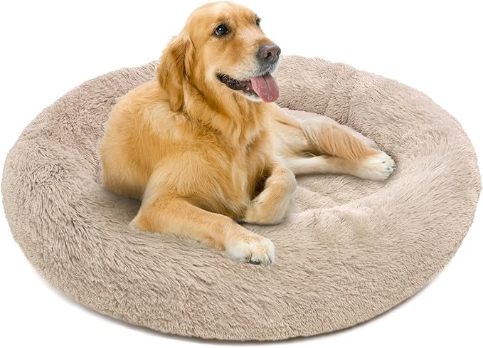 Comfort Plush Dog Bed – Washable, Non-Slip & Calming Design