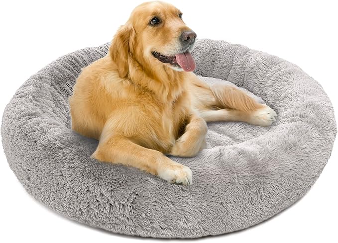 Comfort Plush Dog Bed – Washable, Non-Slip & Calming Design