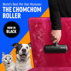 Pet Hair Remover and Reusable Lint Roller - Cat and Dog Hair Remover for Furniture, Couch, Carpet, Clothing and Bedding - Portable, Multi-Surface Fur Removal Tool (Black)